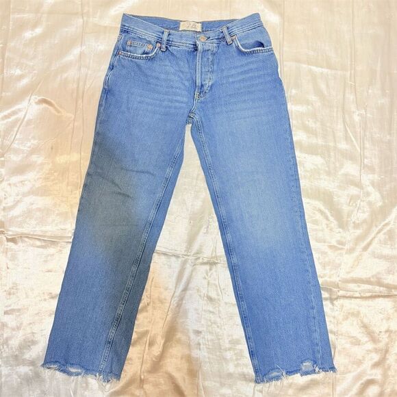 We The Free Womens Light Blue Washed Straight Leg Jeans Size 24 - Picture 1 of 10